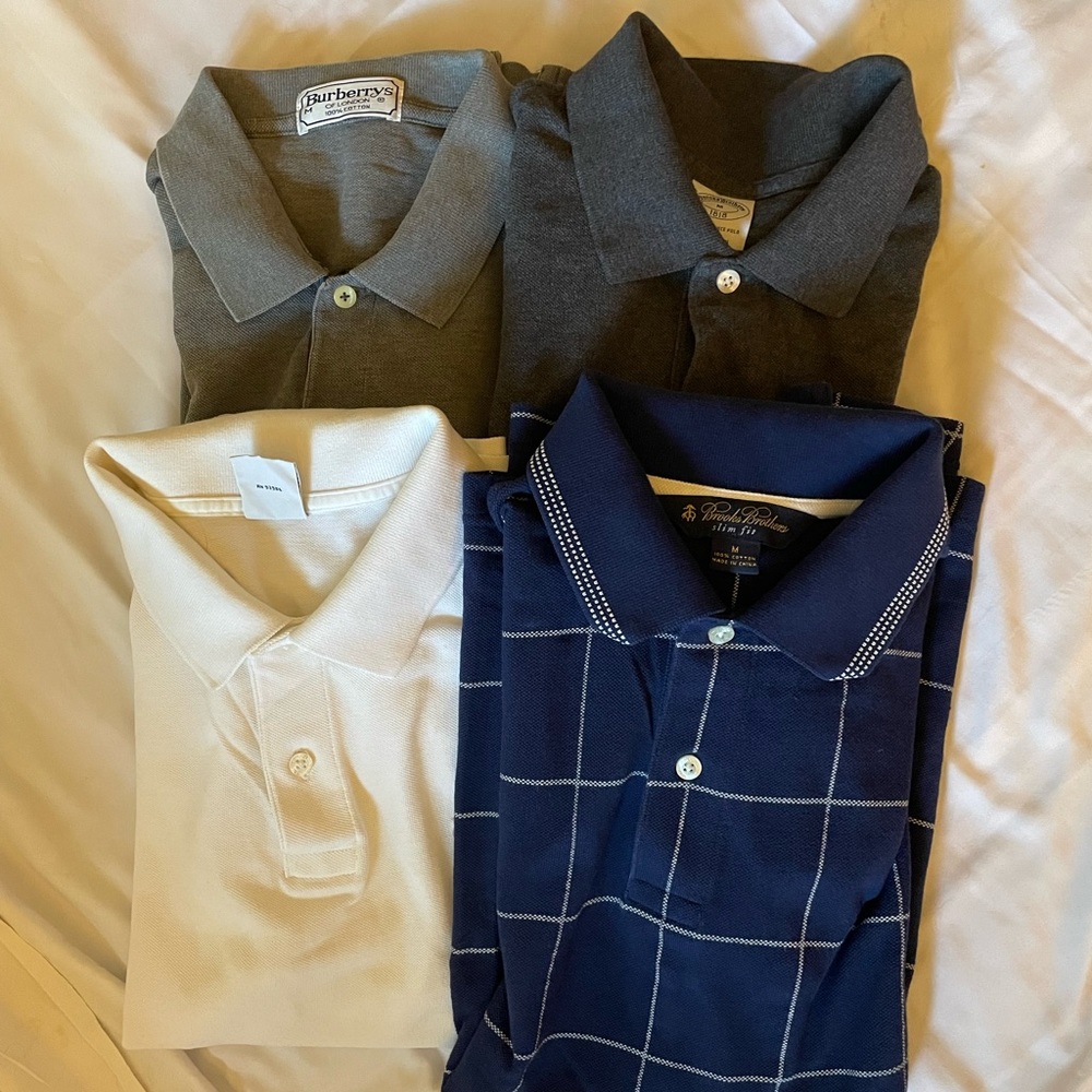 Burberry and brooks brothers Men's Shirt bundle - White, Gray, and Blue  medium